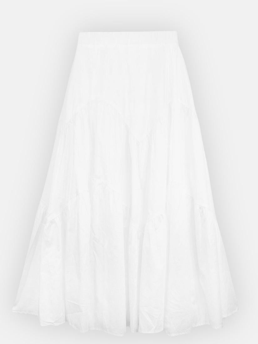 Flowy Skirt in White – The Reflective - Main Image