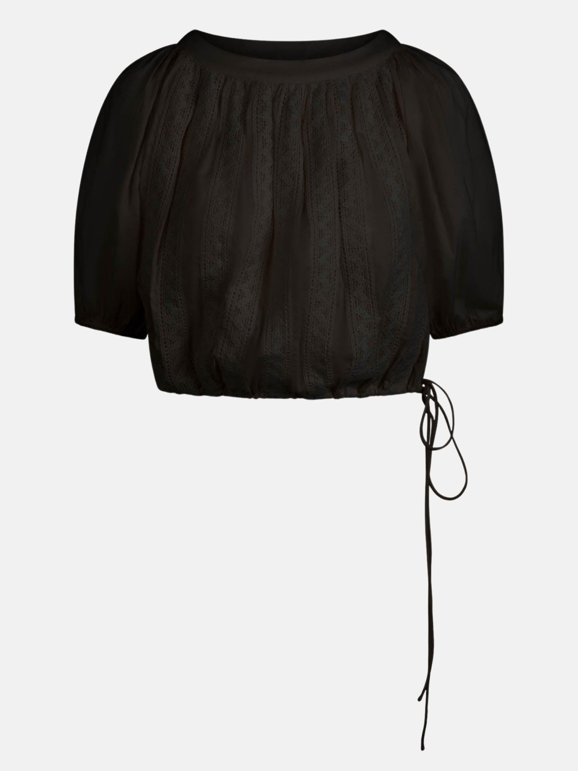 Kailua Lightweight Cropped Top in Black