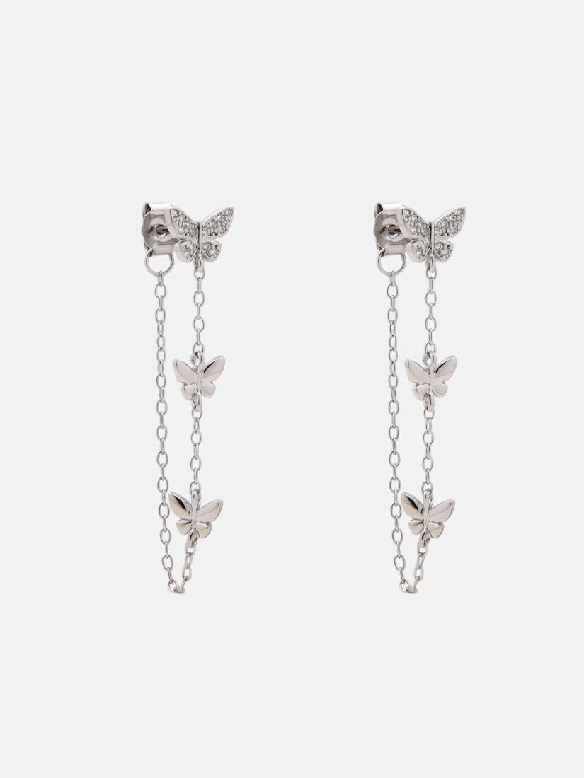 Multi Butterfly Chain Earrings