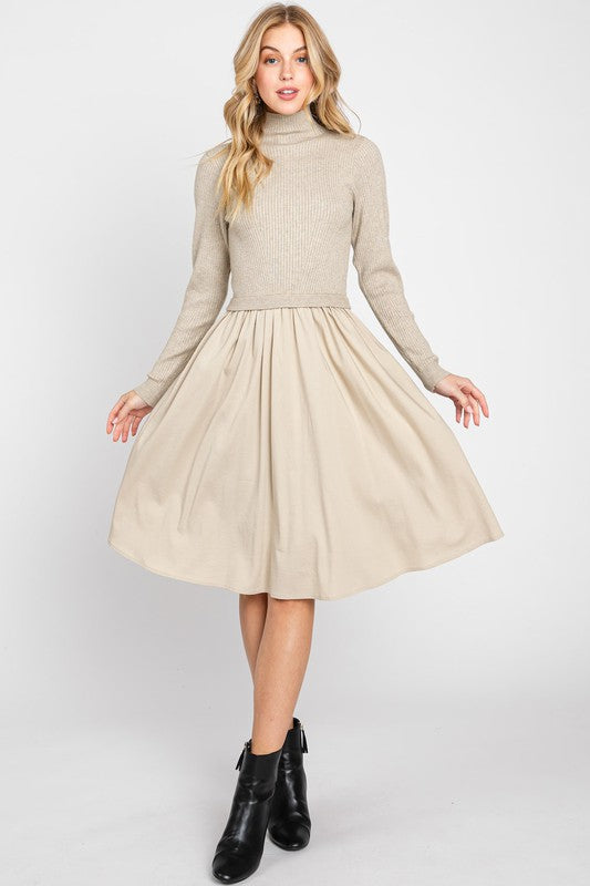 Haven Contrast Sweater Dress