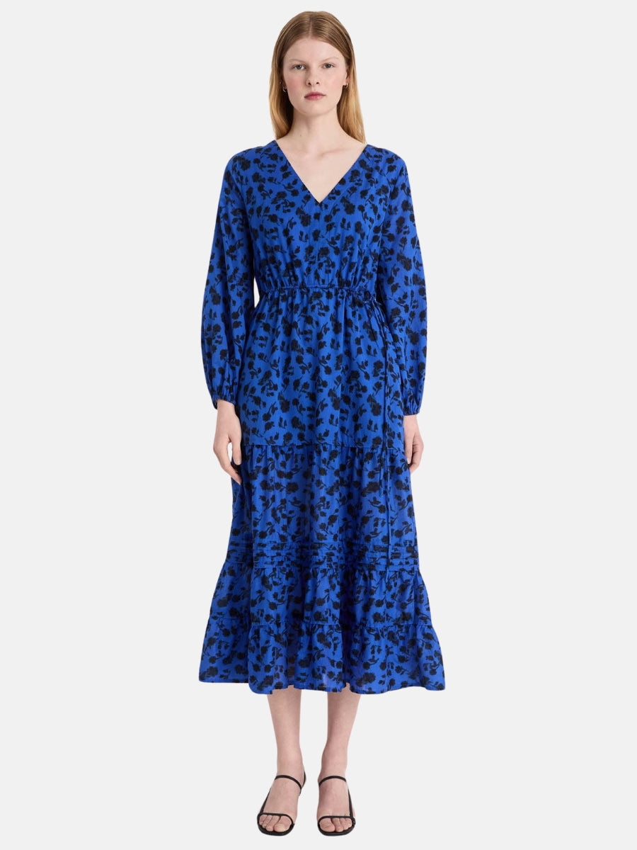 Eze Dress in Cobalt Ink Floral Print