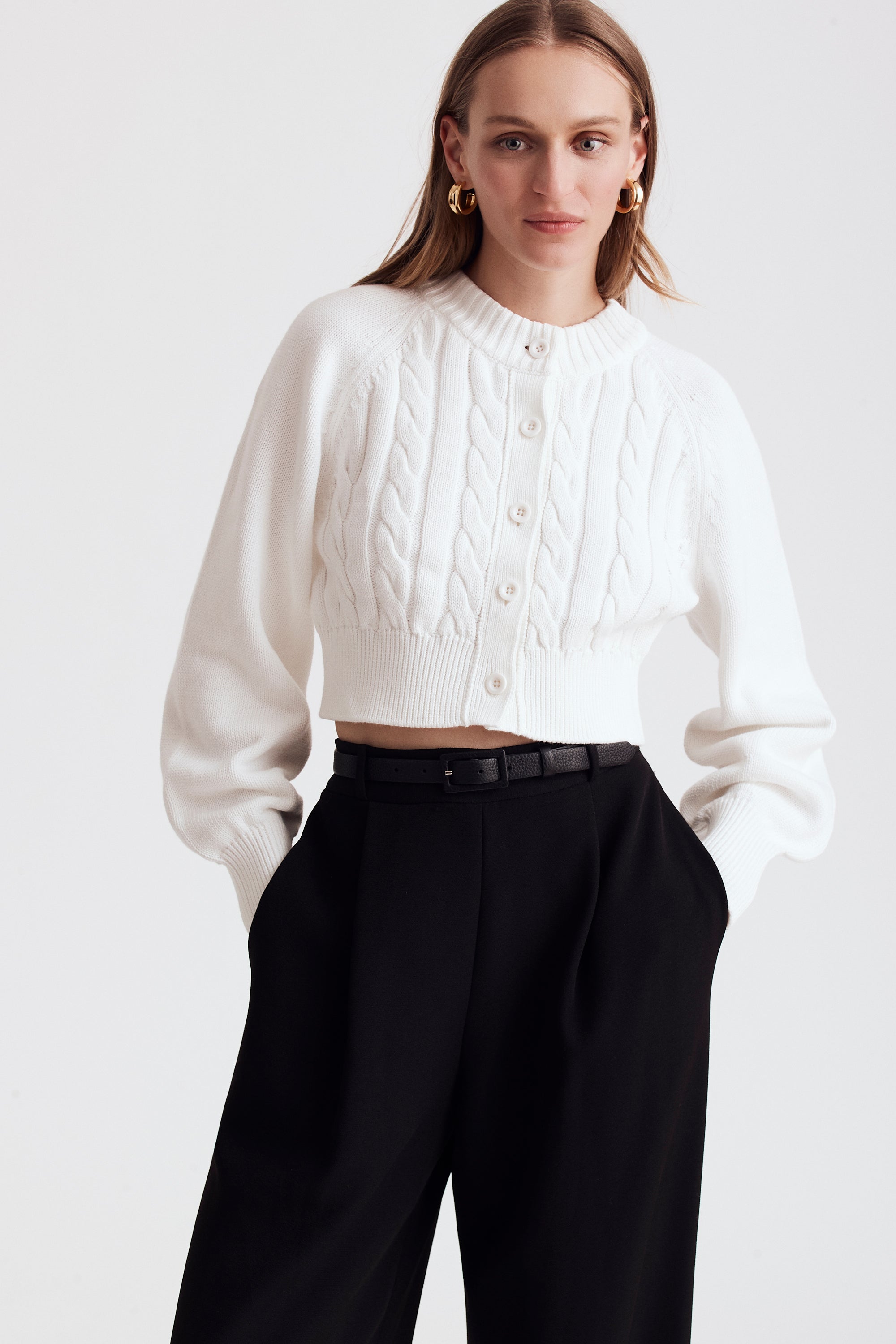 Rita Cotton Cropped Cardigan