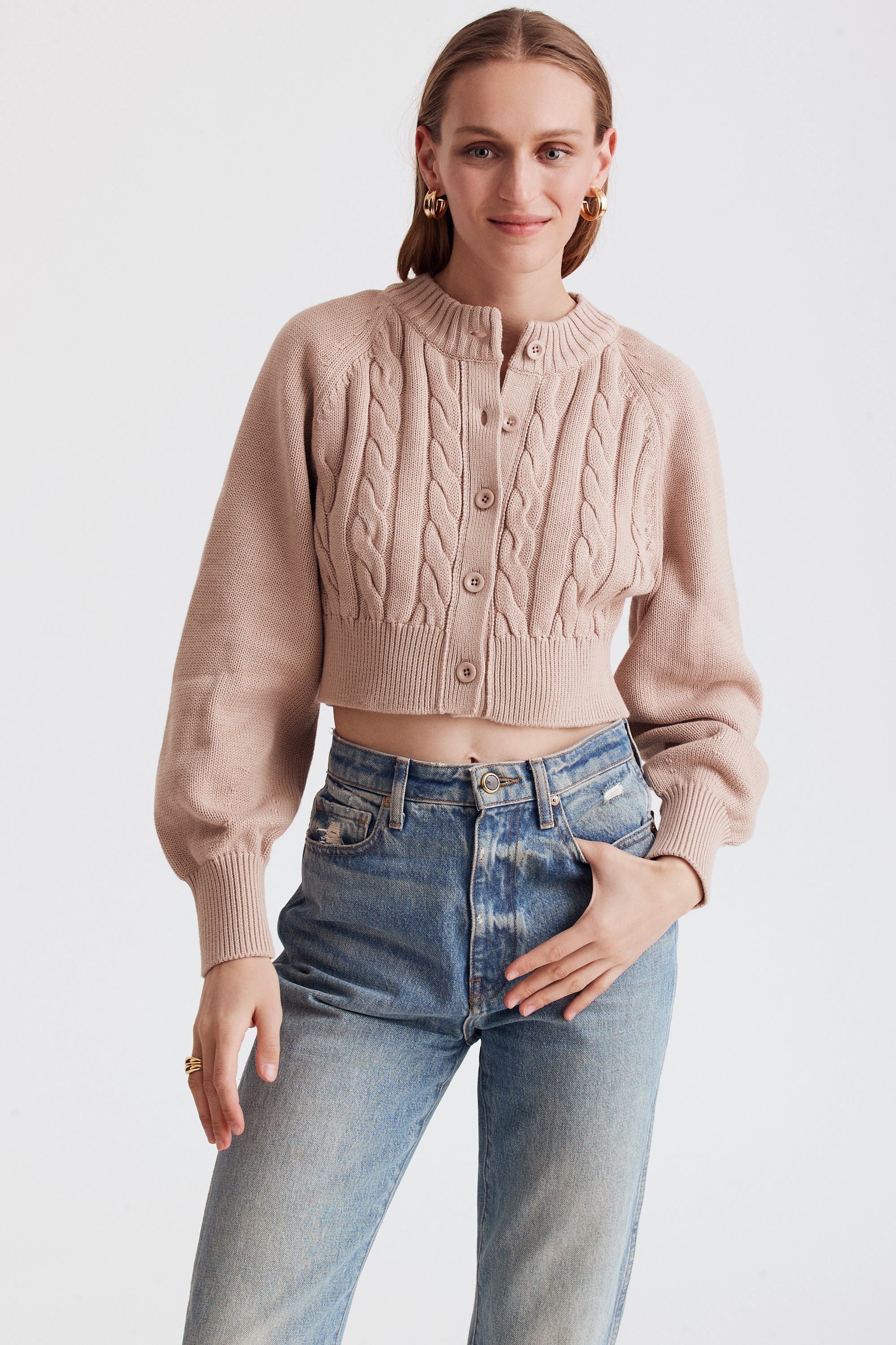 Rita Cotton Cropped Cardigan