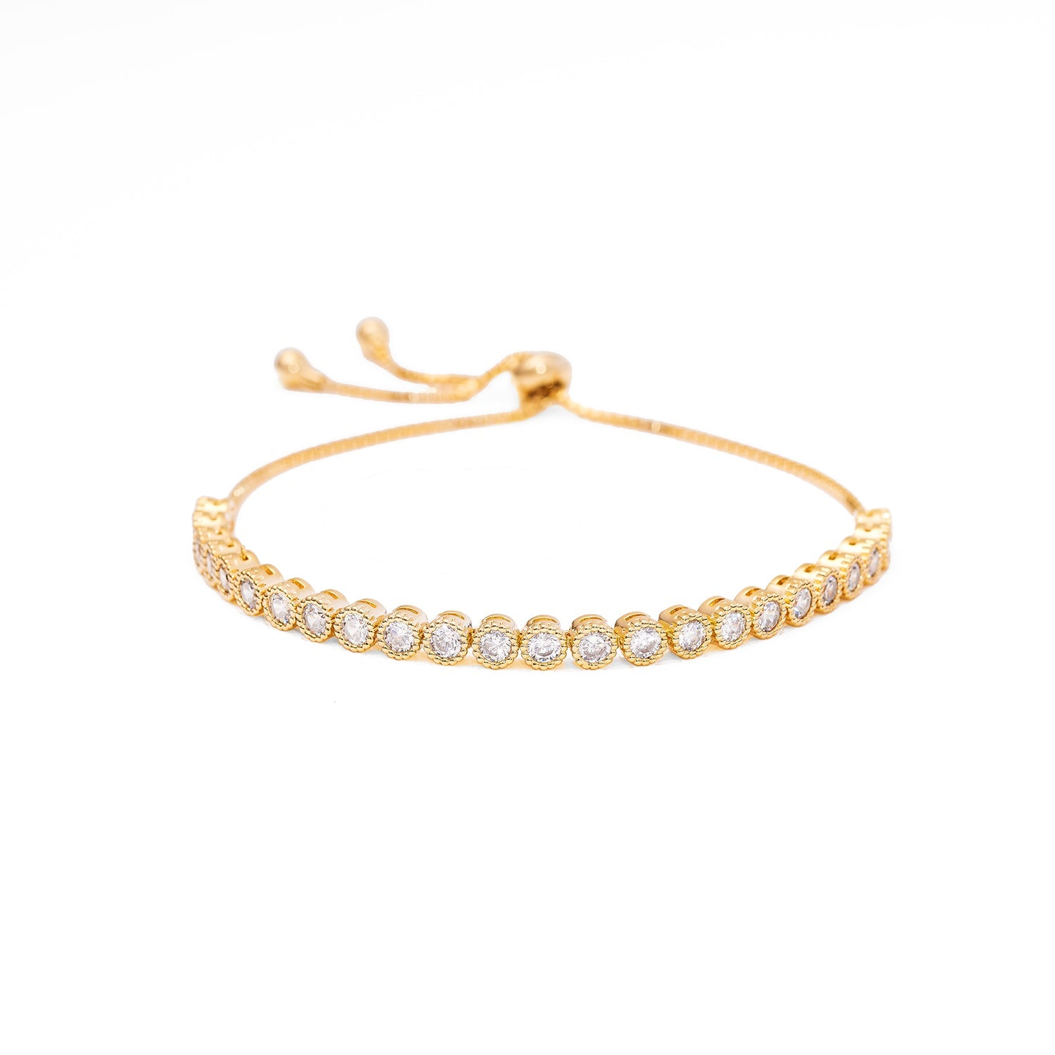 Circle Tennis Adjustable Bracelet