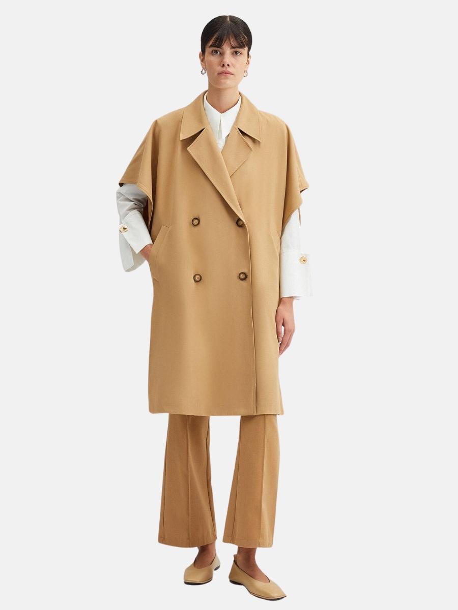 Double Breasted Gabardine Trench Coat