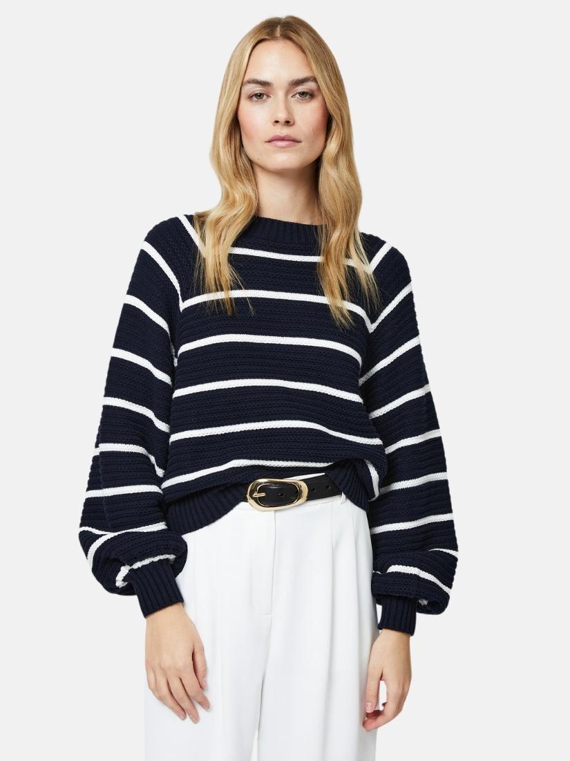 Lily Mozart Striped Crewneck Sweater