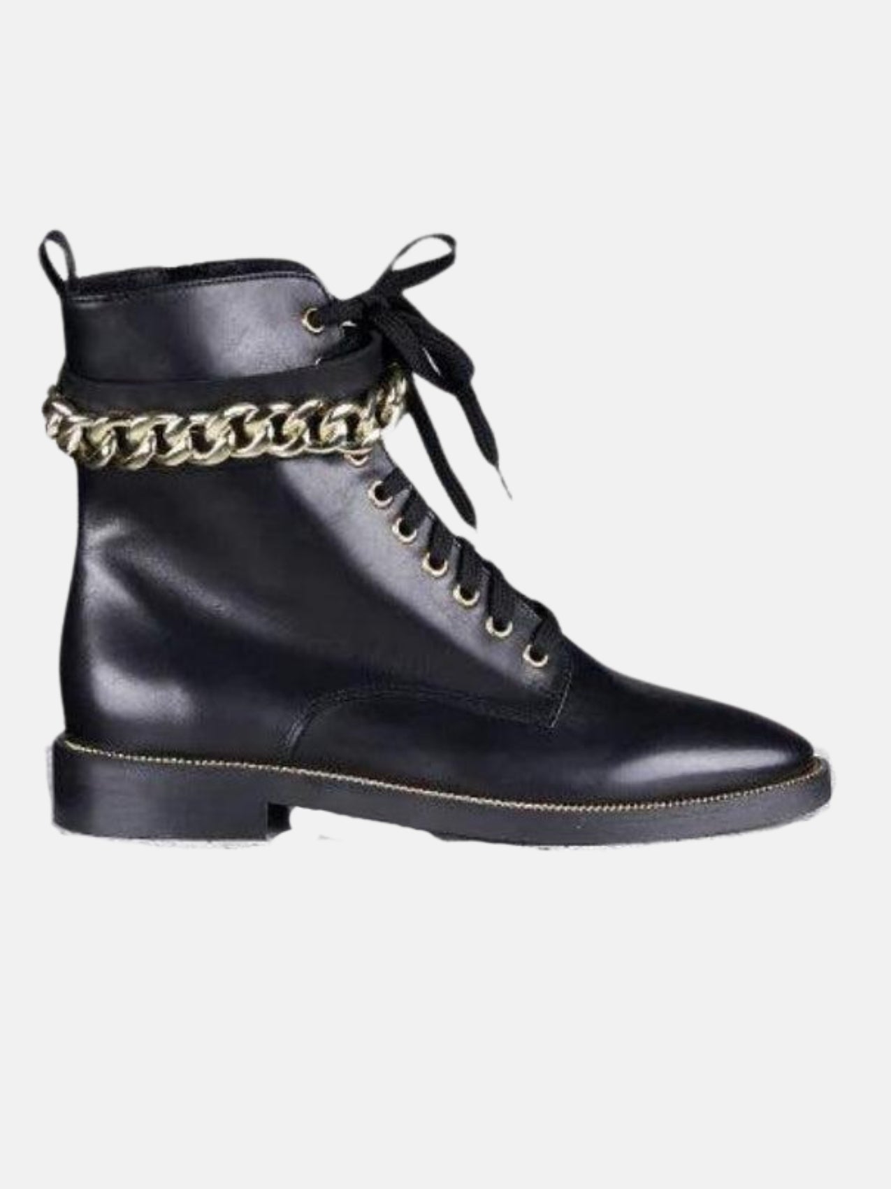 Asti Due Chain - Black Leather