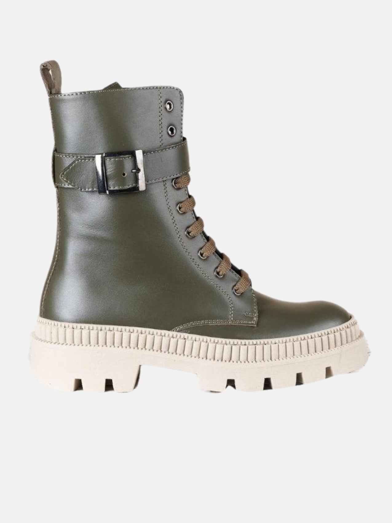 Atina Boot in Olive Leather