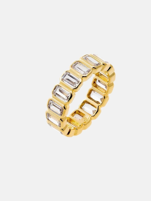 CZ Bezel Baguette Eternity Band