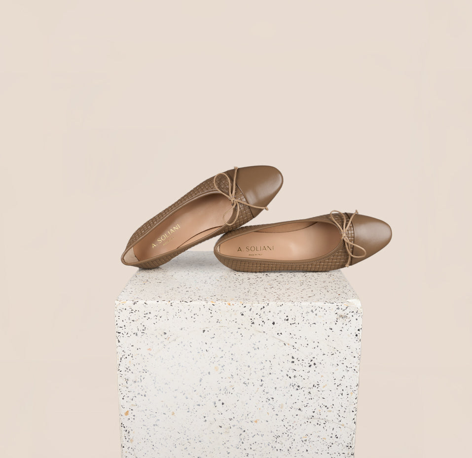 Como Ballet Flat in Cassette/Taupe