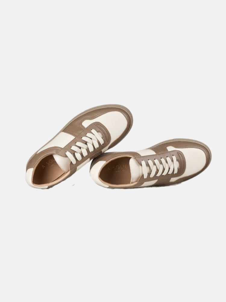 Palermo Sneaker in Taupe/White