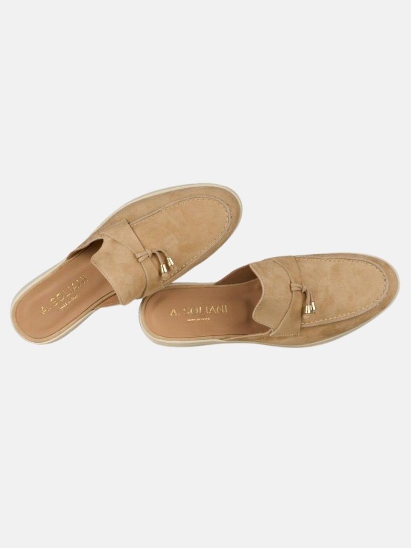 Lisa Slide Sneaker Tassels - Sand