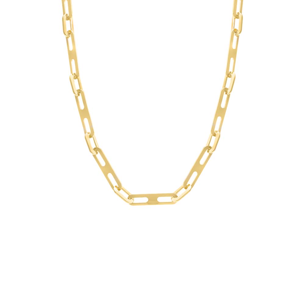 Boxed Elongated Mariner Chain Necklace