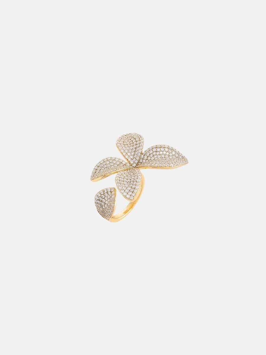 Pavé Fancy Flower Petal Ring