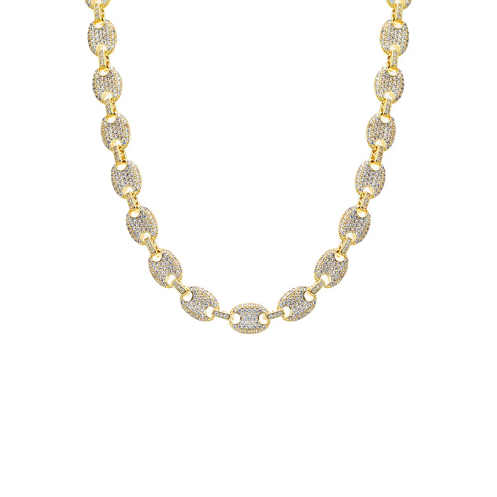 Fancy Pave Mariner Link Necklace