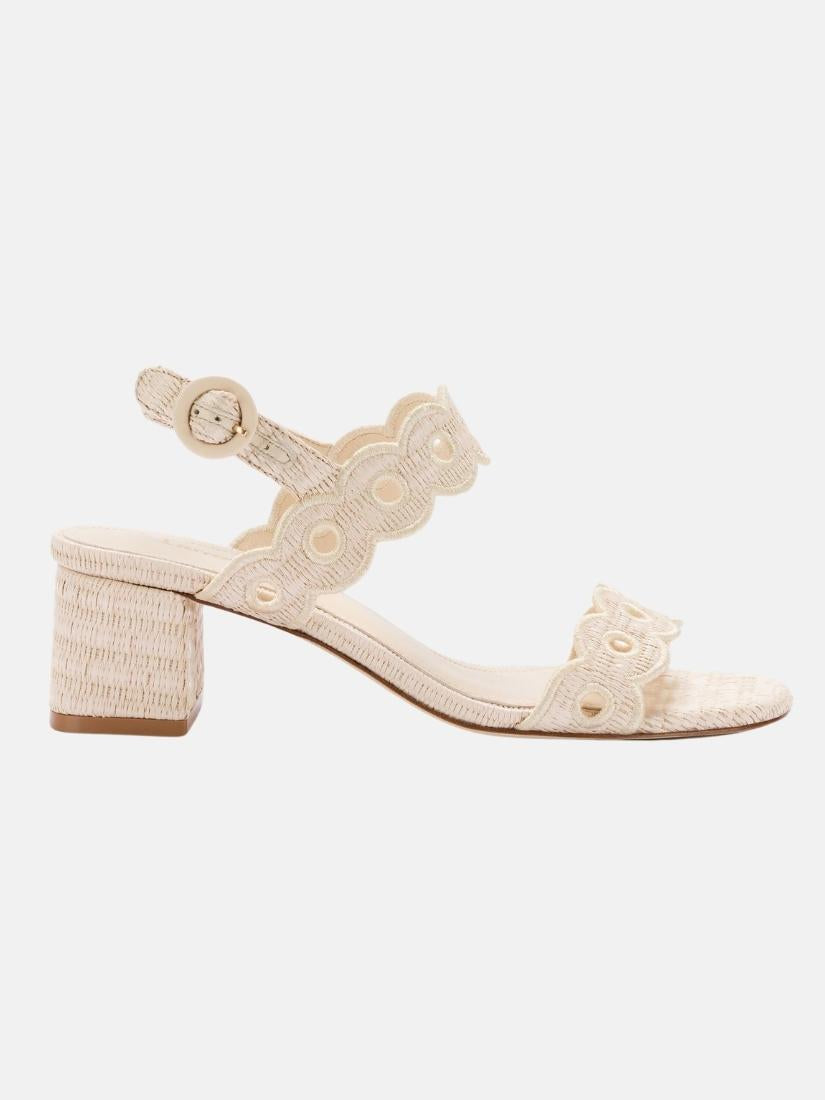 Florence Broderie Sandal In Natural Raffia