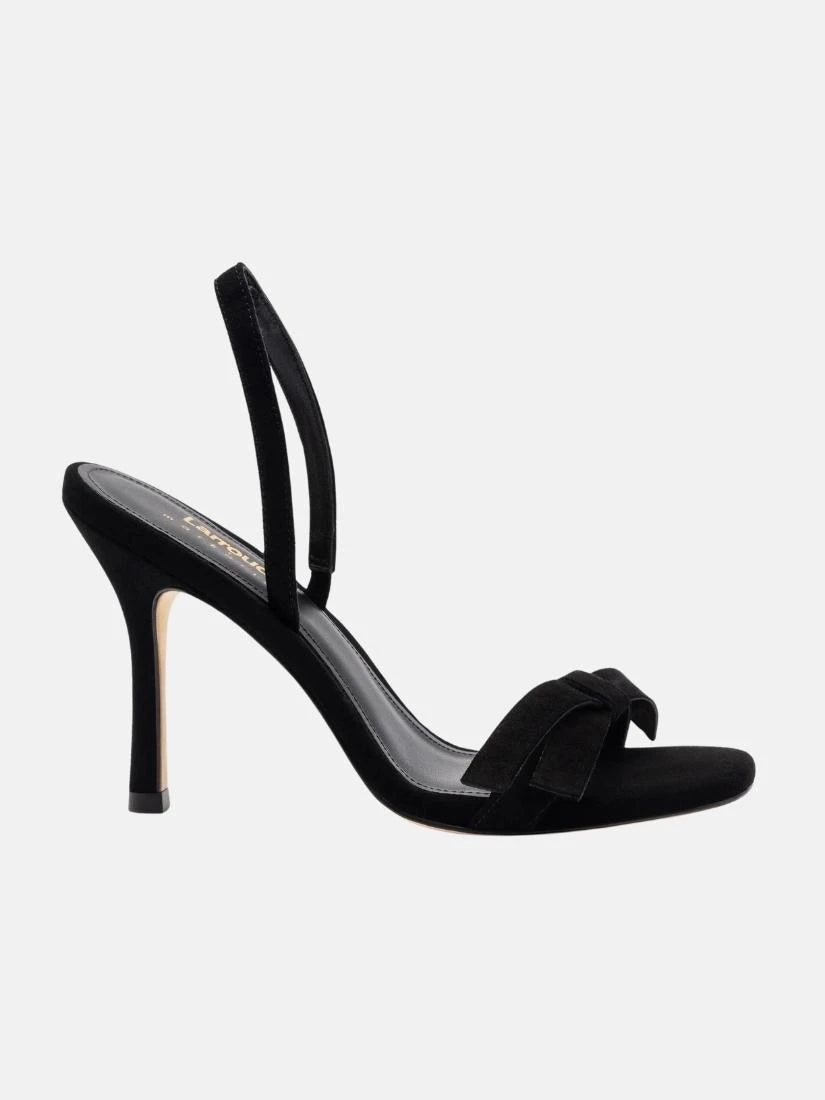Larroudé x Markarian Sandal In Black Suede