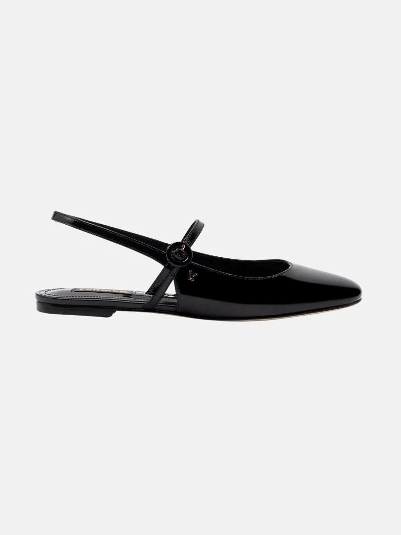 Georgina Ballet Flat In Black Patent Leather
