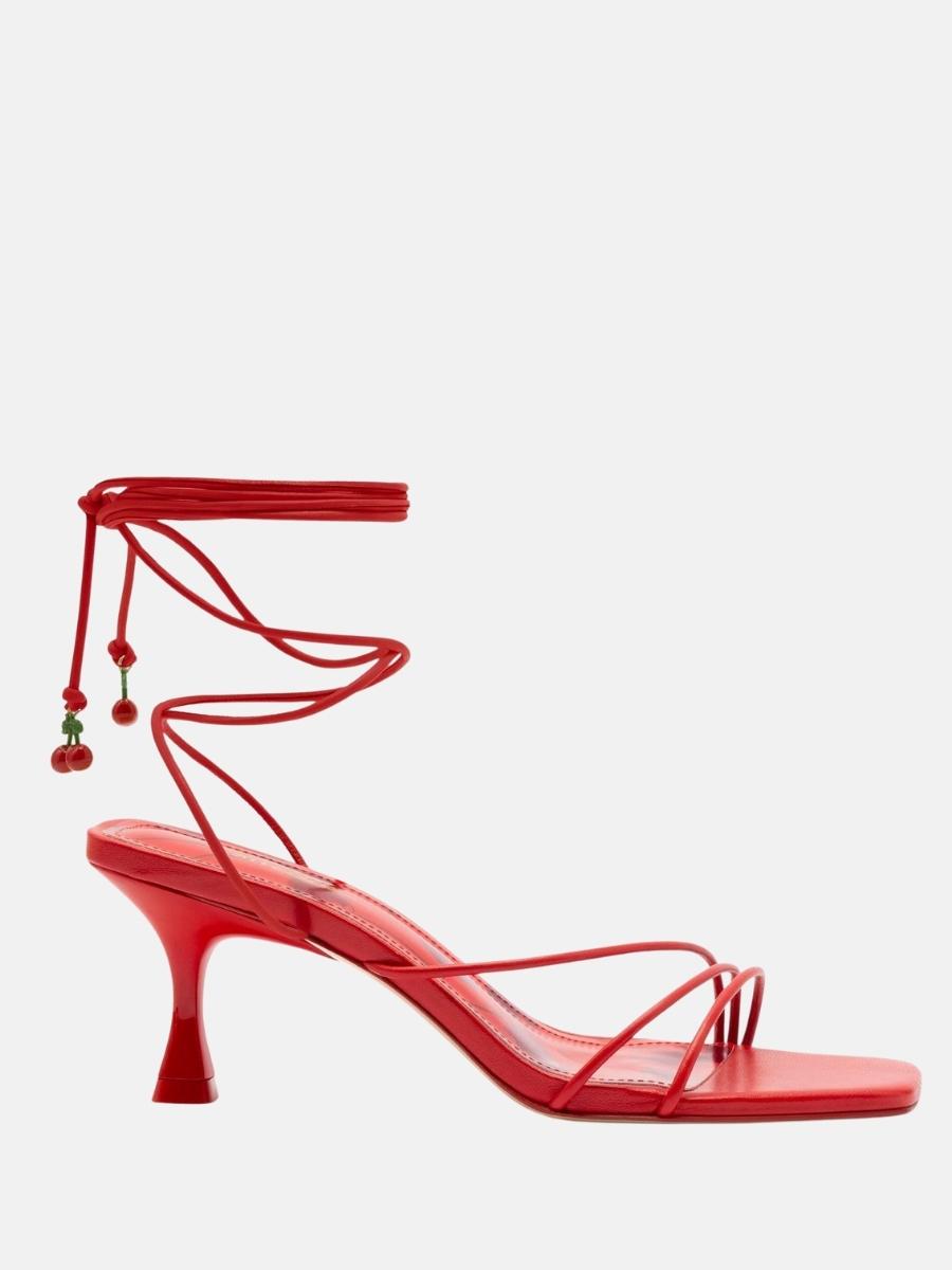 Nadia Sandal In Scarlet Leather