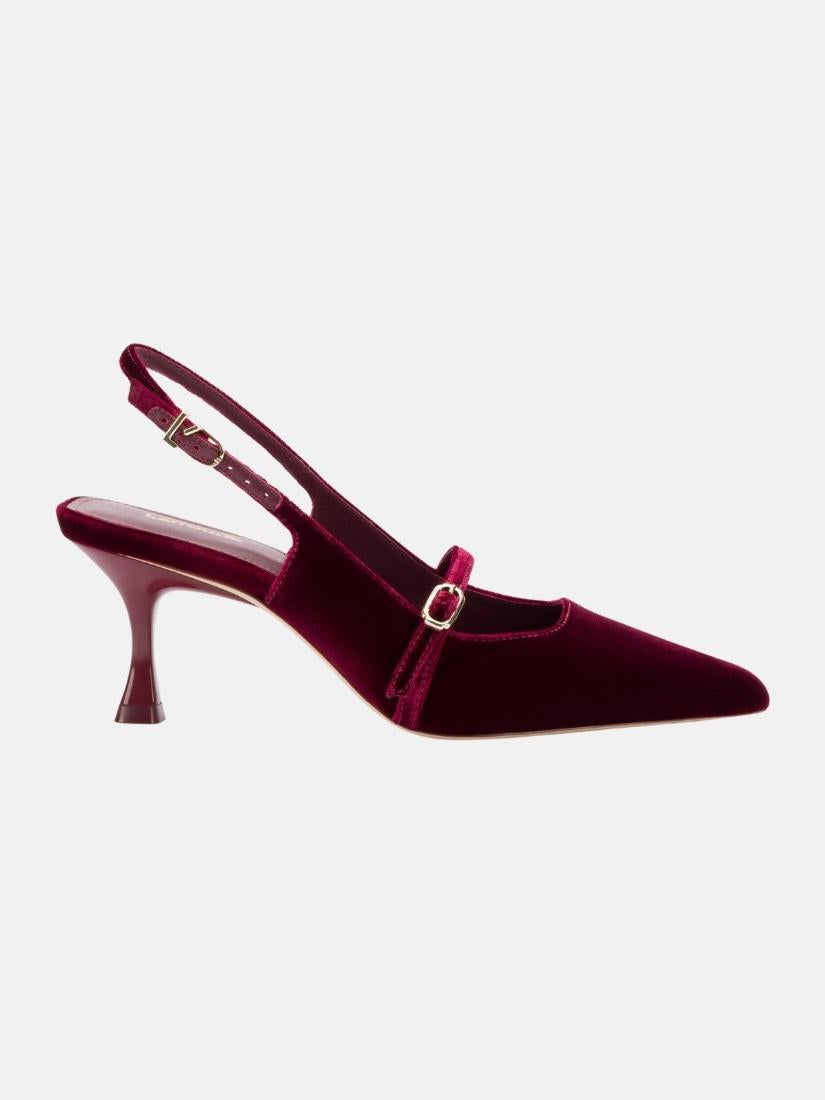 Ines Pump In Wine Velvet