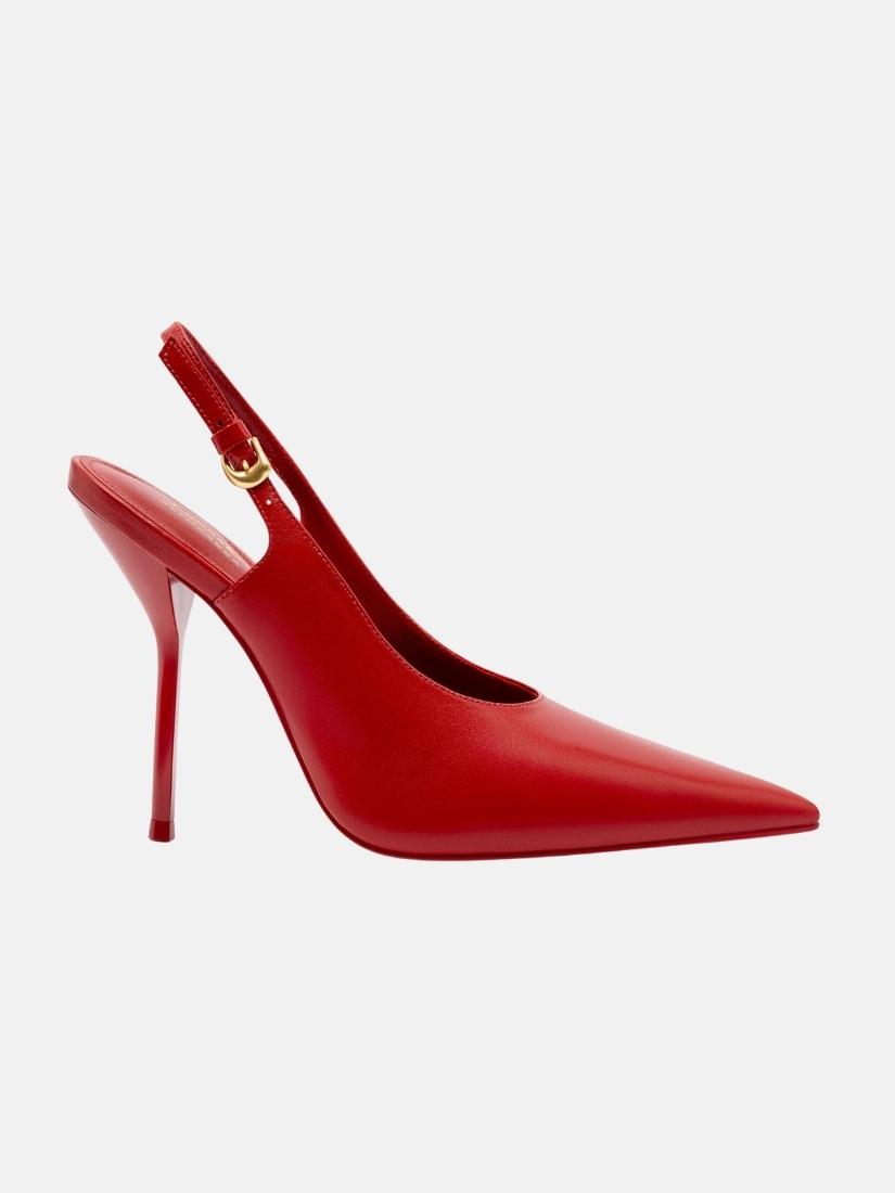 Larroudé x Altuzarra Pump In Blood Red Leather