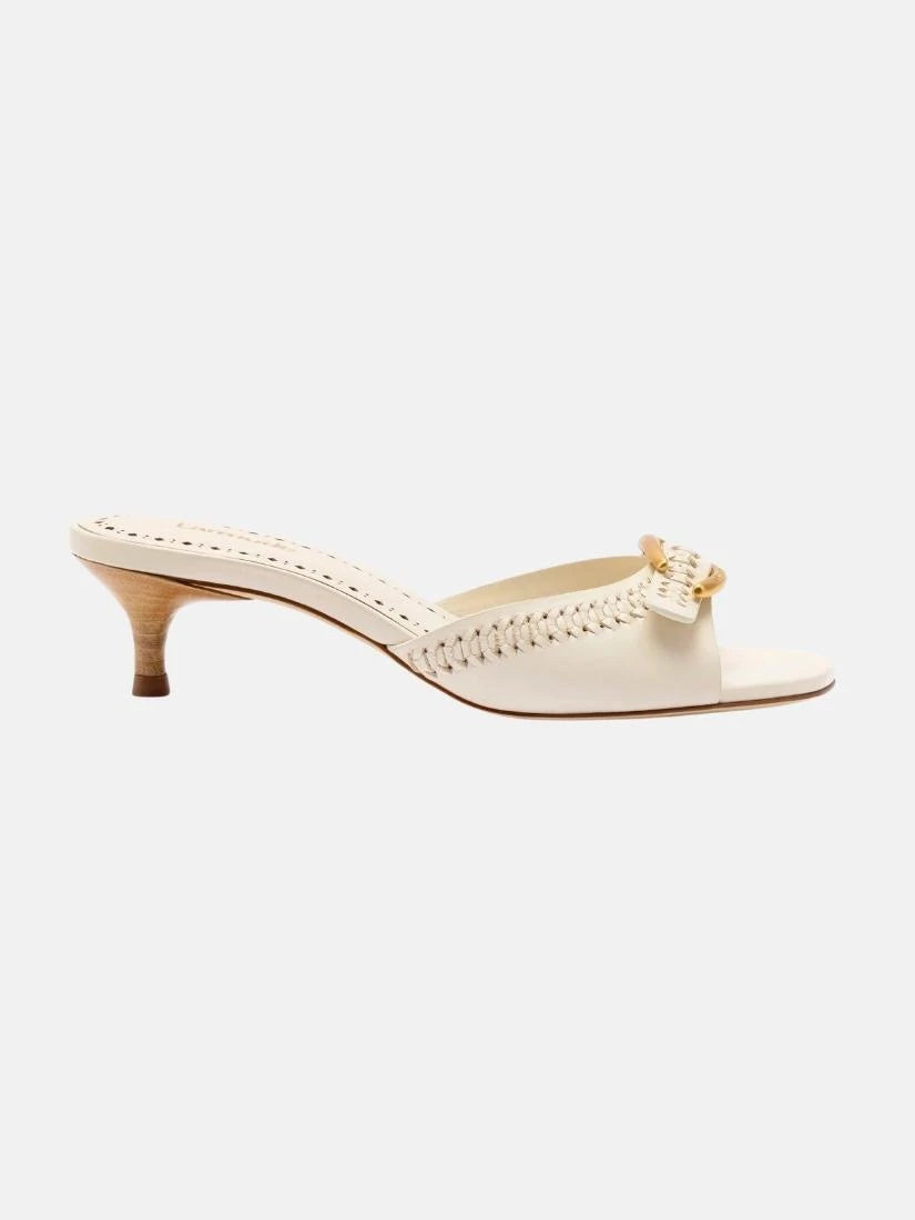 Verona Mule In Ivory Leather