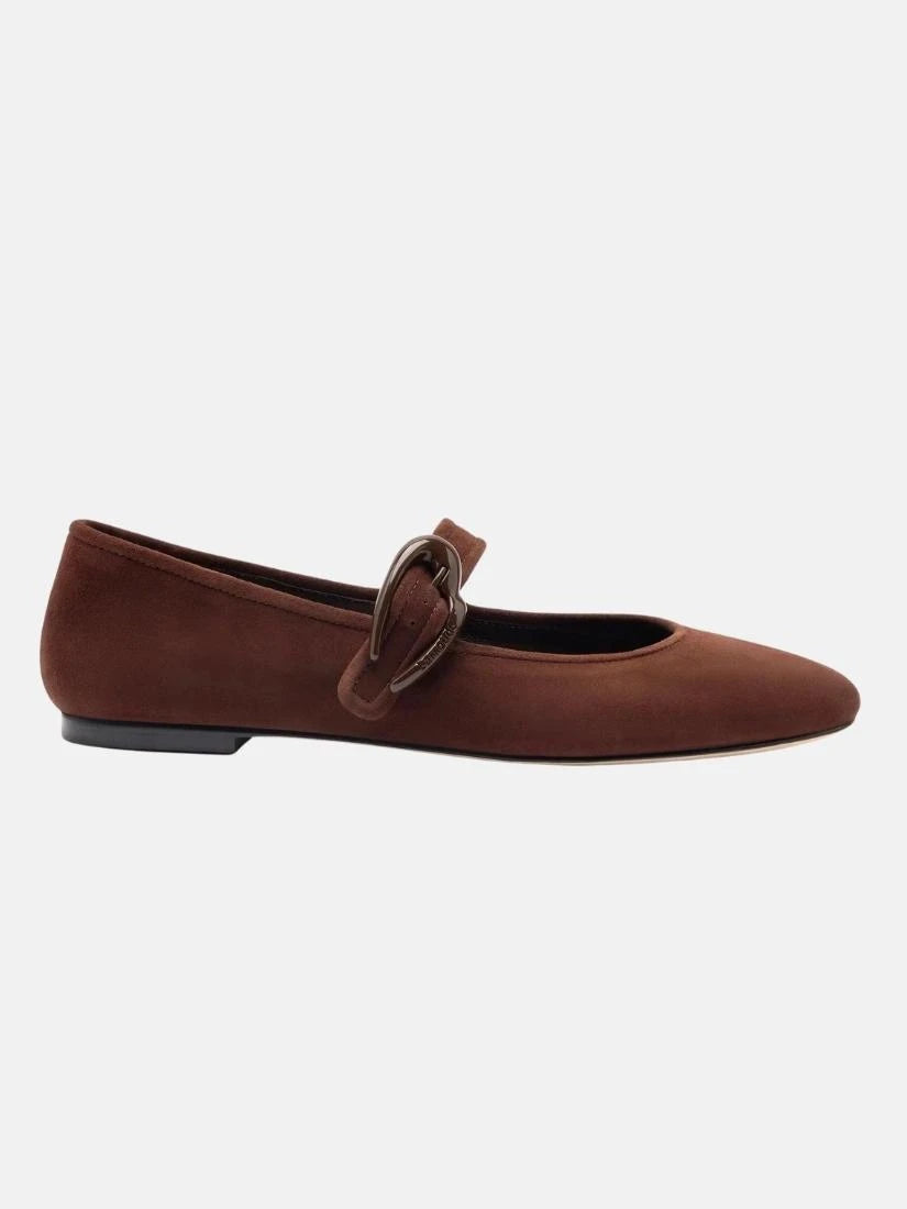 Verona Ballet Flat In Brown Suede