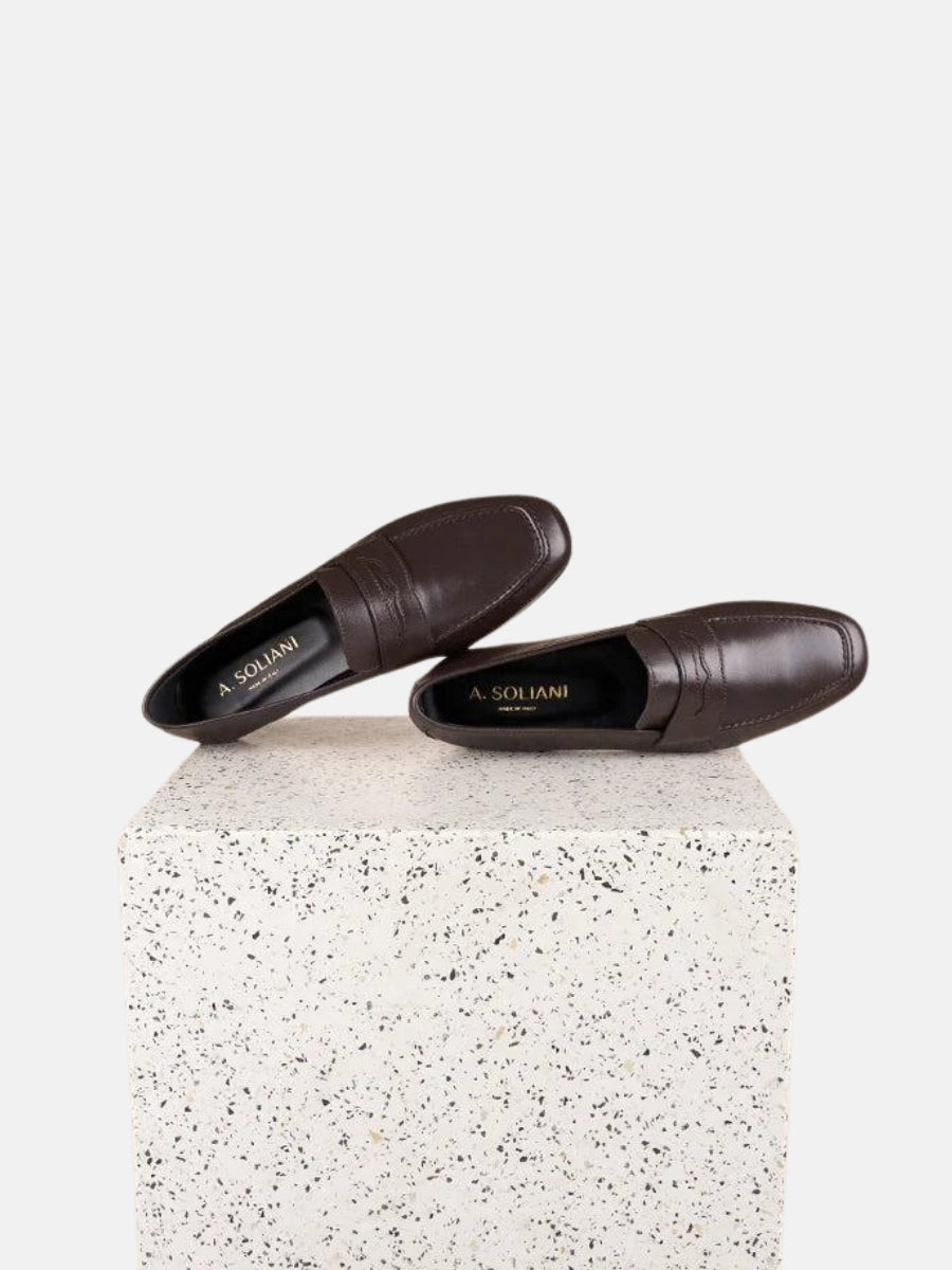 Lodi Due Penny Loafer in Chocolate