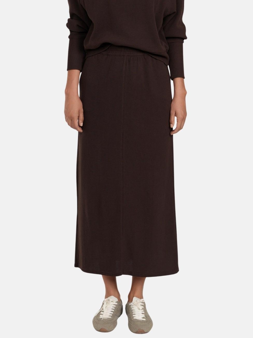 Ally Waffle-Knit Maxi Skirt