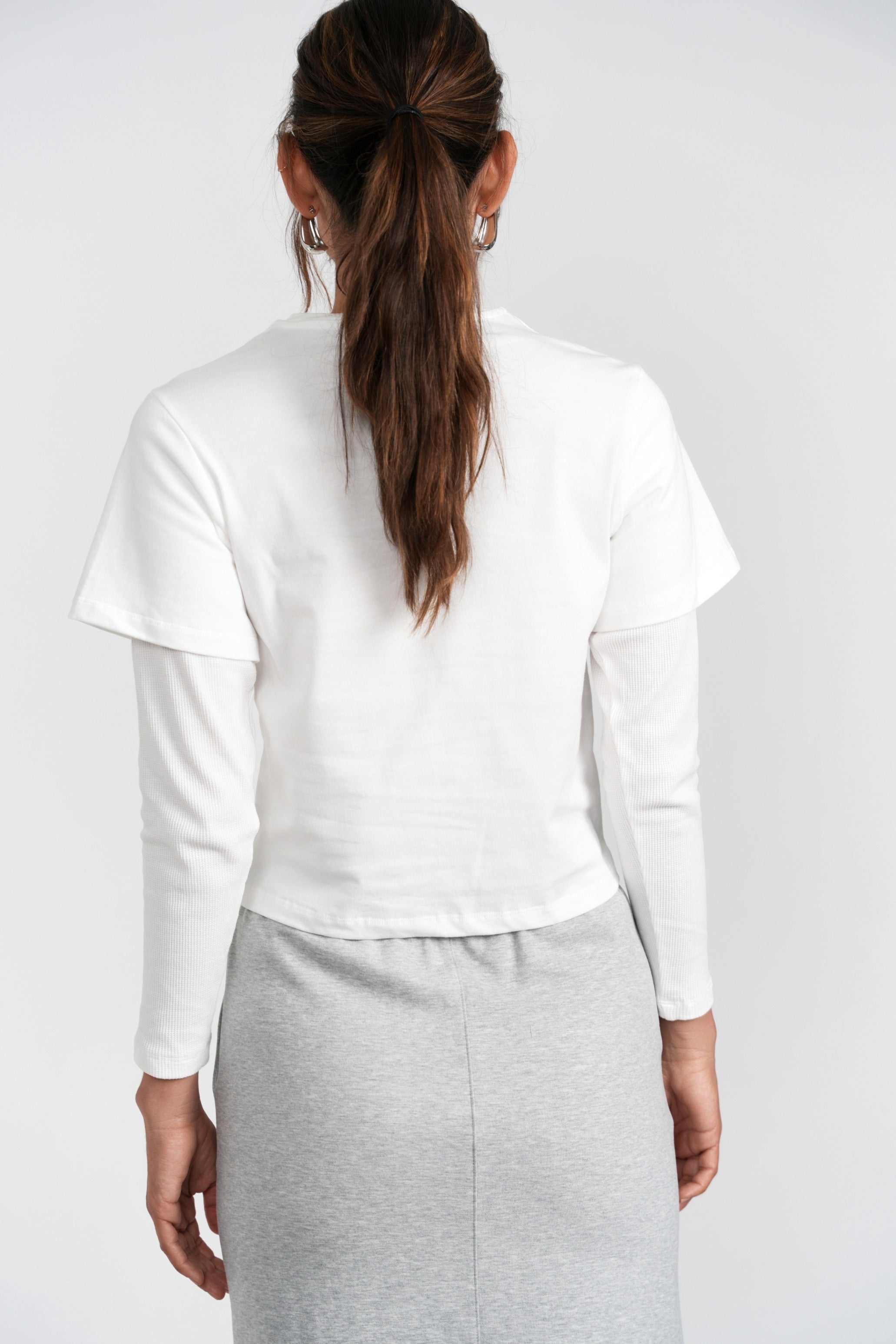 Sloane Waffle-Knit Detail Top