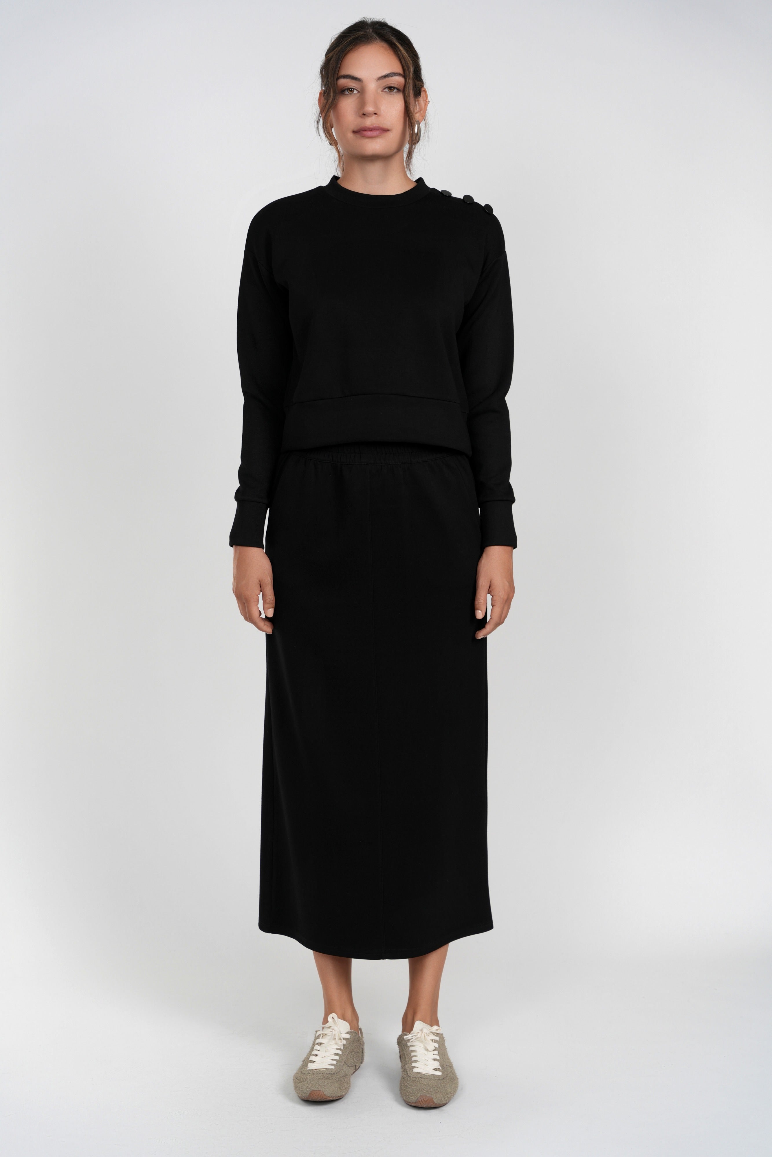 Vera Scuba-Knit Straight Skirt