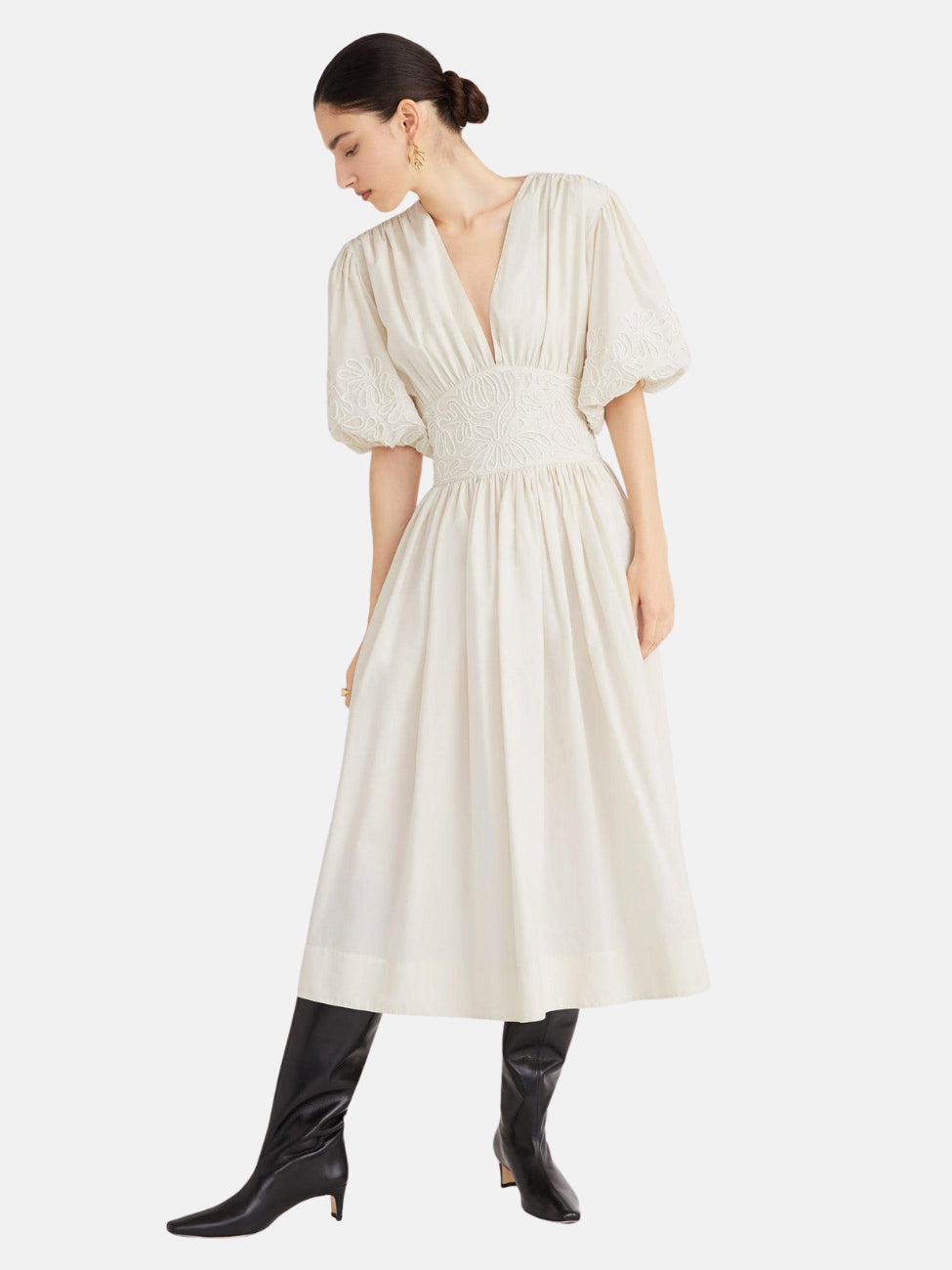Dean Dress in Chalk