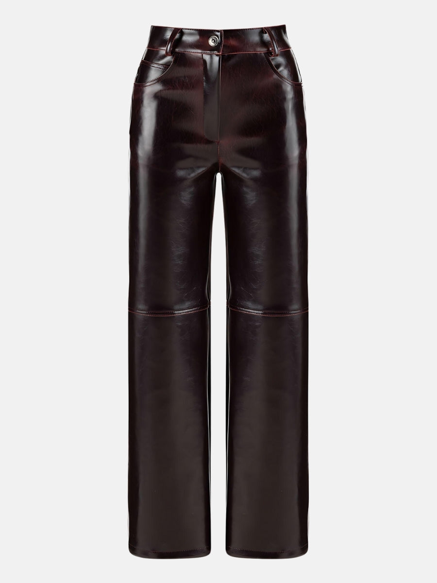 Faux Leather Trousers