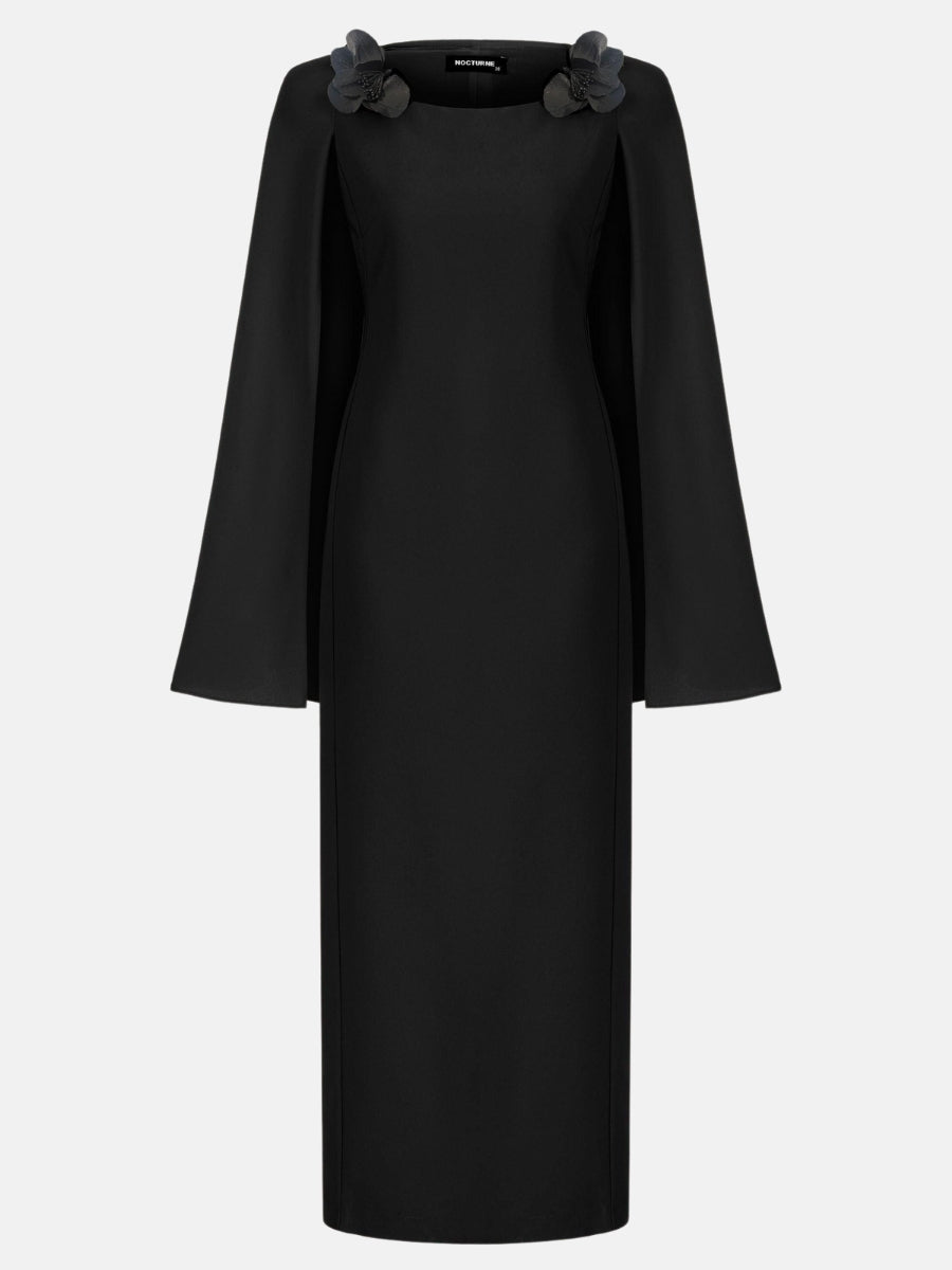 Cape Sleeve Maxi Dress