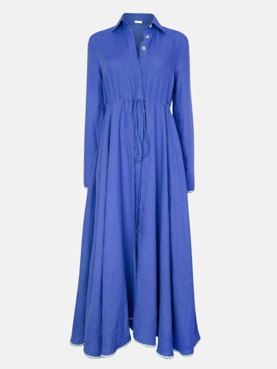 Amalfi Long Dress in Klein Blue