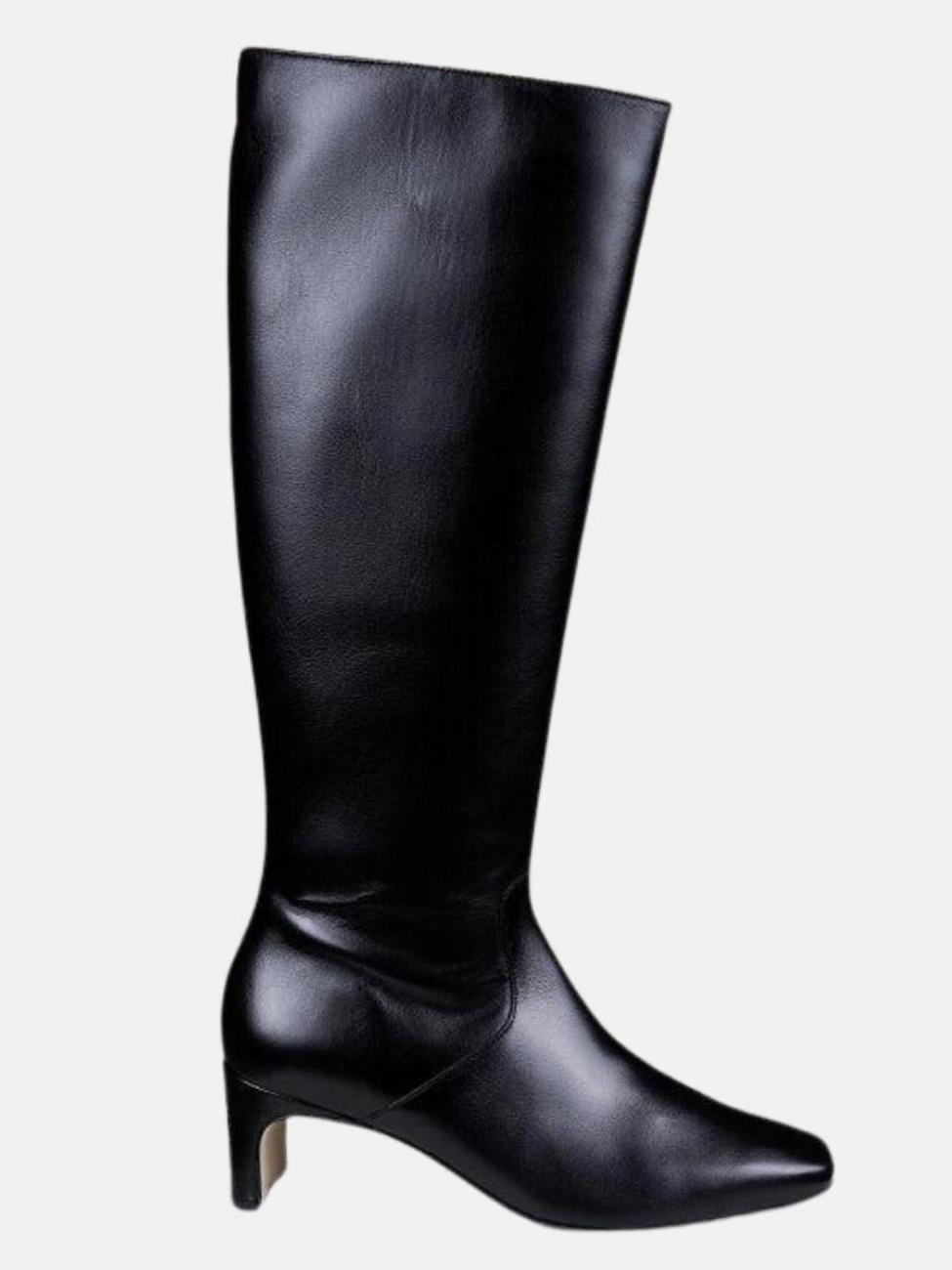 Stella Boots in Black Calf Leather