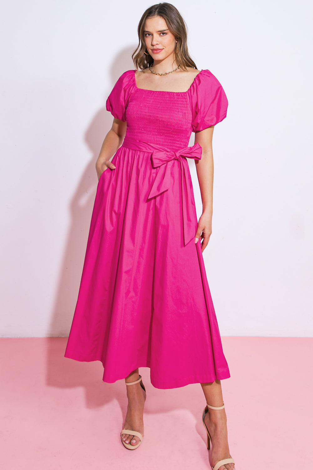 A Peaceful Place Woven Midi Dress