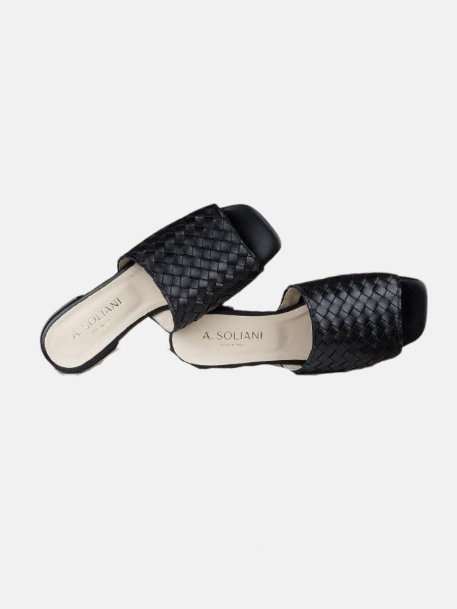 Fiore - Woven Leather Black