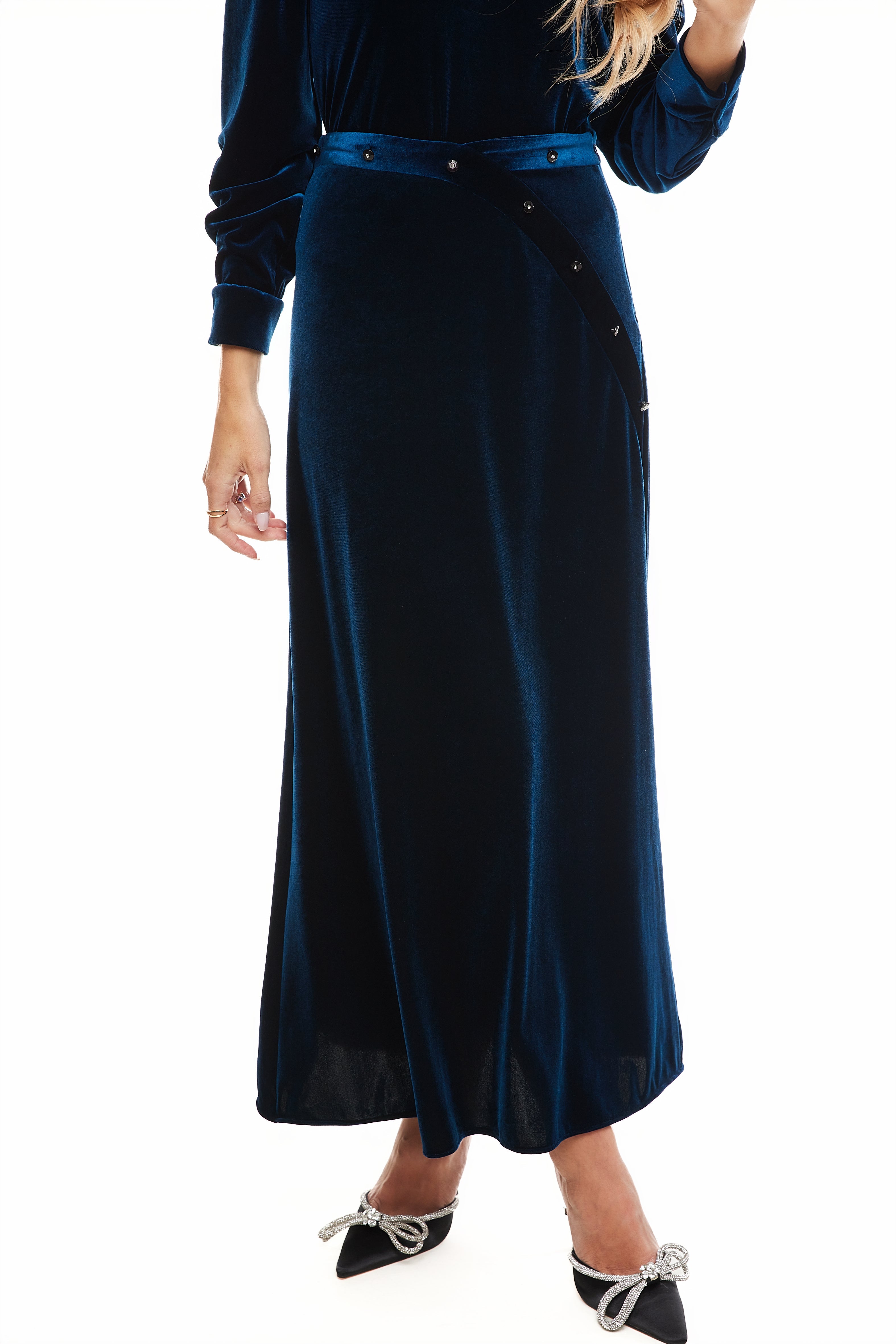 LIV VELVET MAXI SKIRT