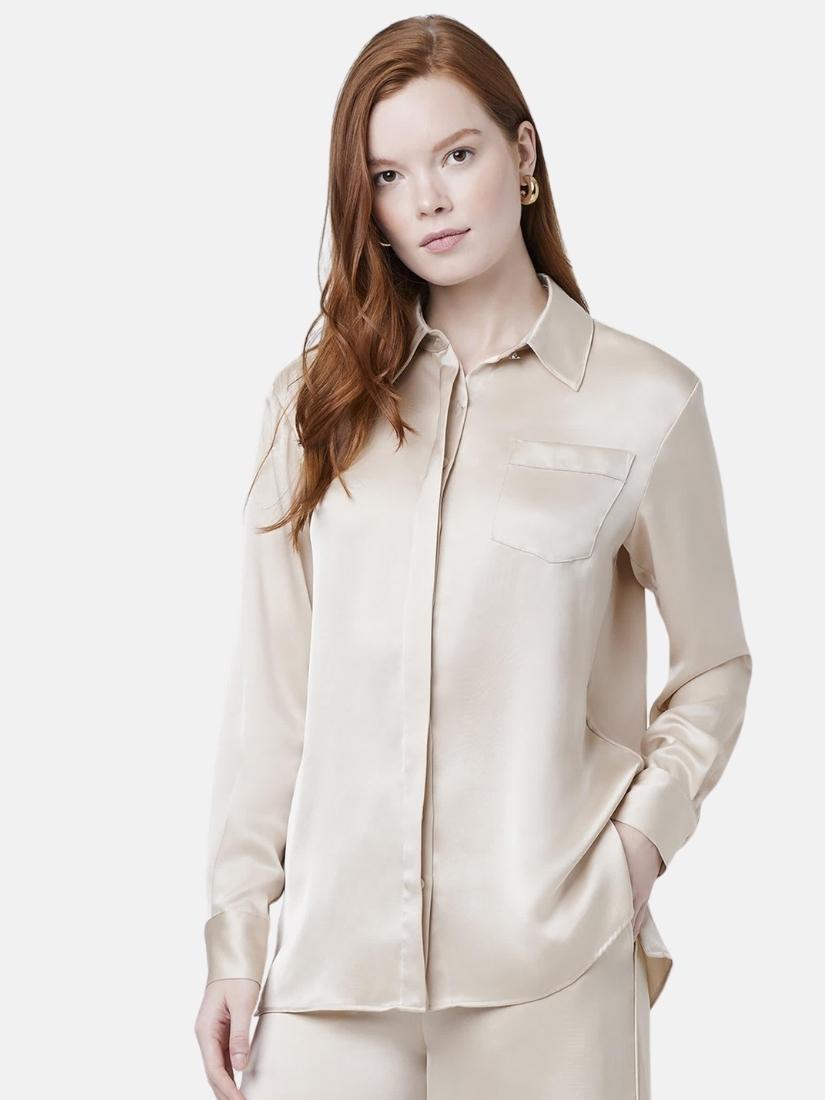 Riley Silk Button-Down Shirt