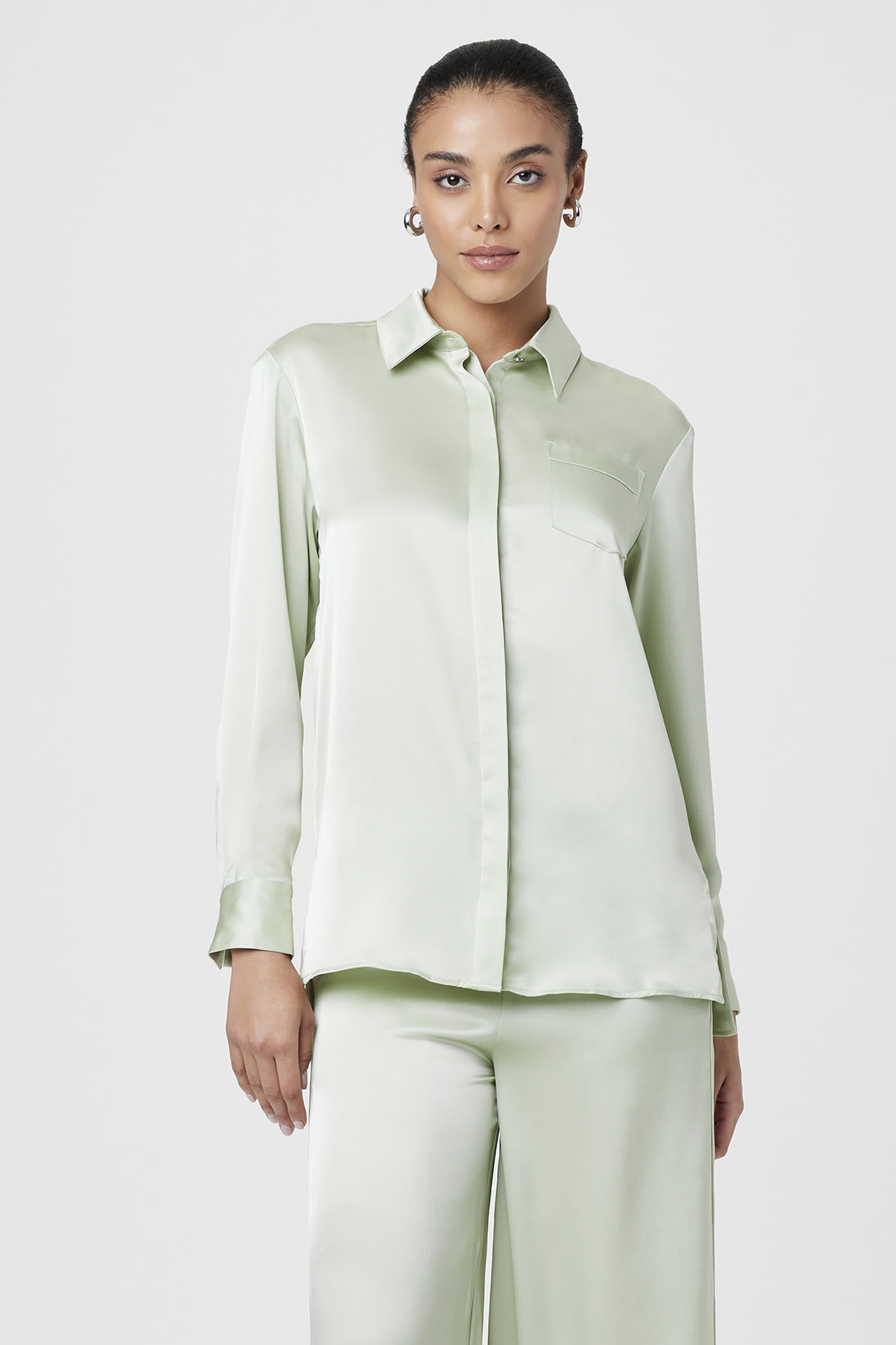 Riley Silk Button-Down Shirt