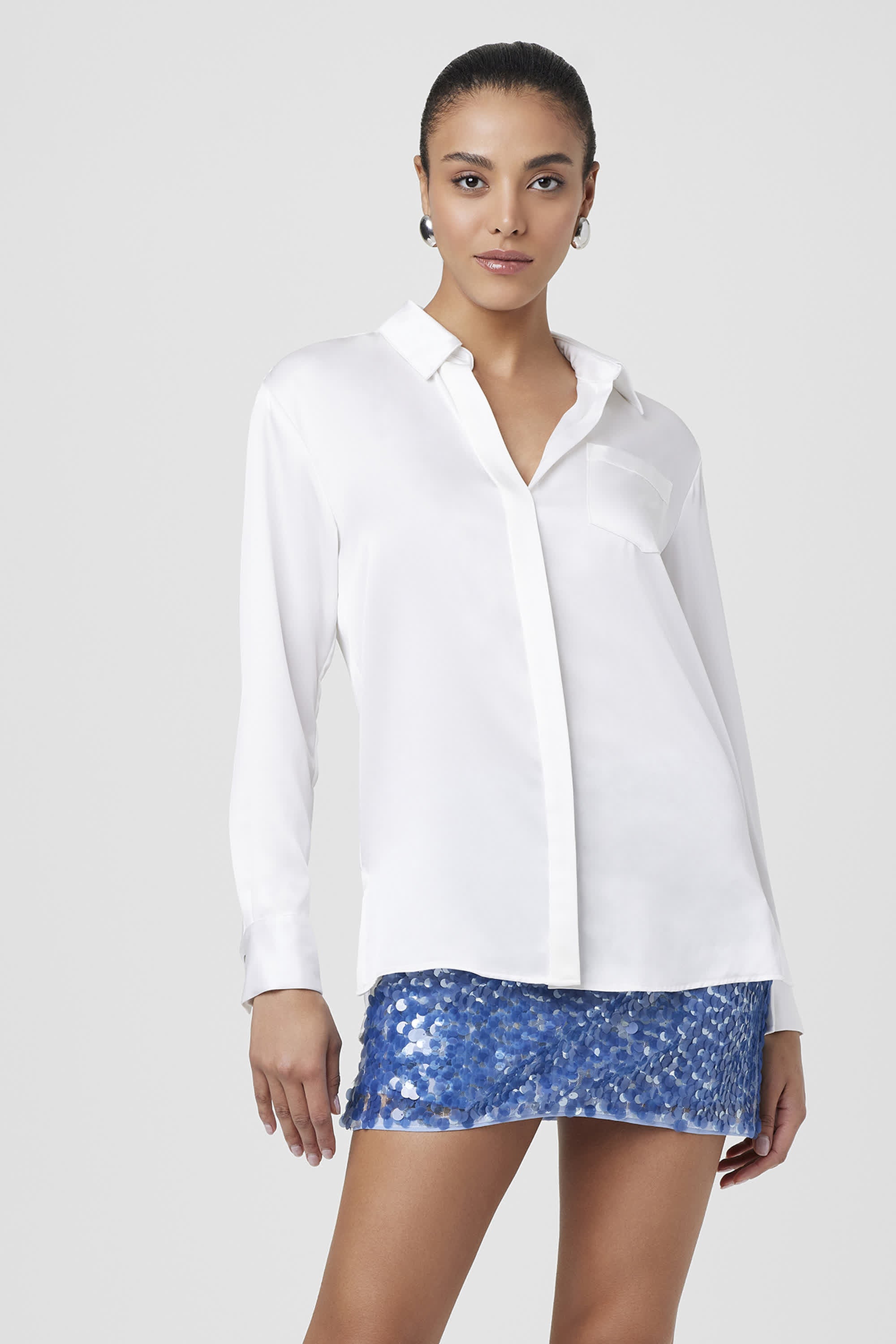 Riley Silk Button-Down Shirt